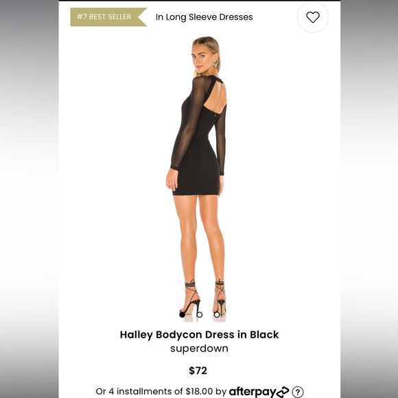 Superdown Halley Bodycon dress in black - Picture 2 of 2